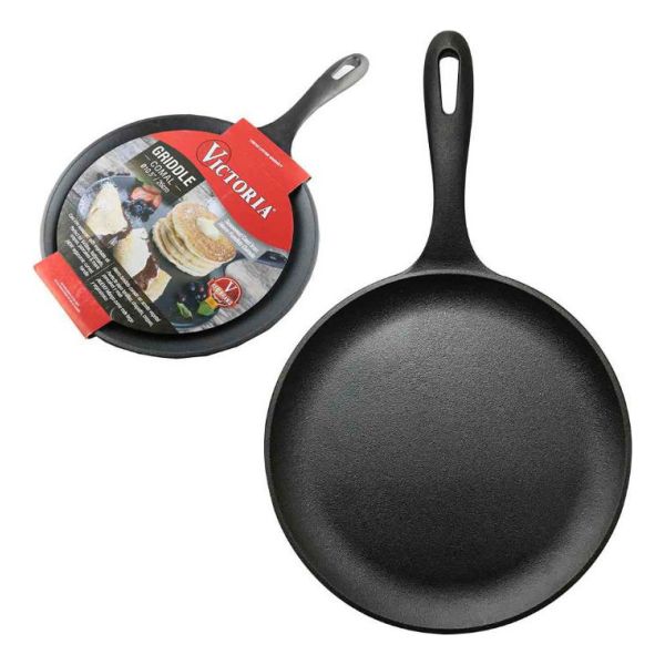 Sartén Victoria Comal Hierro Curado 26.5cm Kirkor