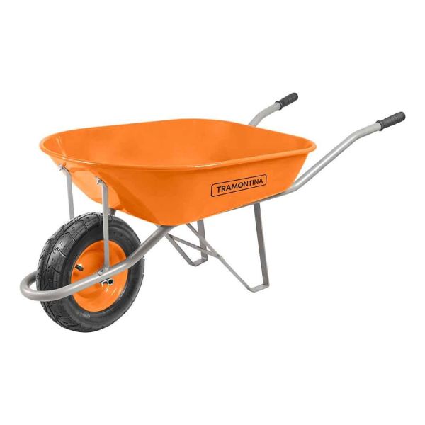 Carretilla Tramontina 80 Lt Reforzada Caja Metalica Inflable