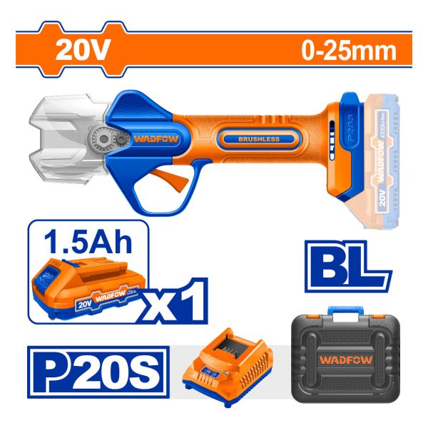 Cizalla 20v 0-25mm Wadfow Carg + Bat + Valija Wjfpb25 L N F - Imagen 2