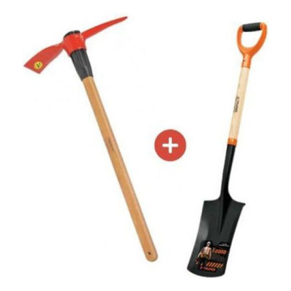Kit Pala Corte Pocera Truper + Pico Punta Y Pala Kirkor
