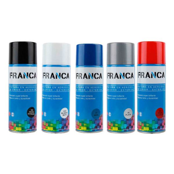 Esmalte En Aerosol 400ml Franca Mate Brillante Satinados Kir