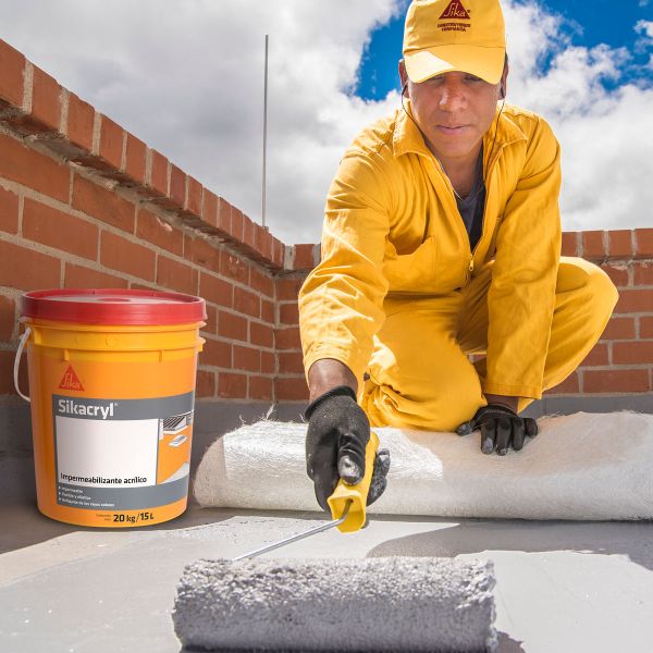 Pintura Impermeable Acrilico Sikacryl 5 Kg. Kirkor - Imagen 3