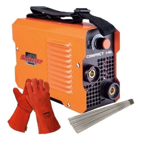 Soldadora Inverter Mma Smarter Compact 140 Electrodos Guante - Imagen 2