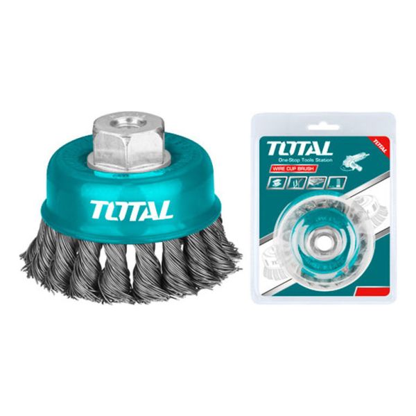 Cepillo De Alambre Trenzado Total - Para Amoladora - 75mm