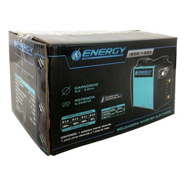 Soldadora Inverter 200 Amp. Energy Gran Potencia + Careta !! - Imagen 4