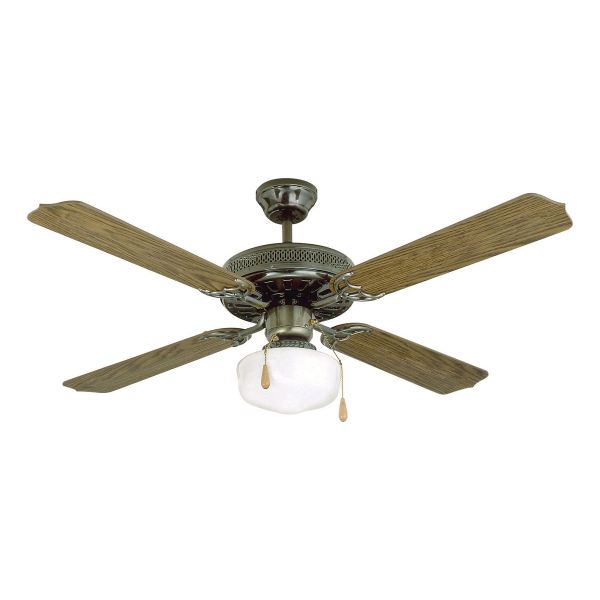 Ventilador James Vt 3 H52 4p 1l Ab De Techo Bronce Kirkor