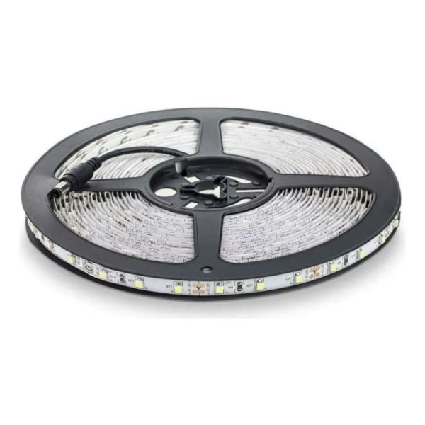Cinta Luces Led Luz Fría Tira 5 Mts + Transformador Rgb 3528