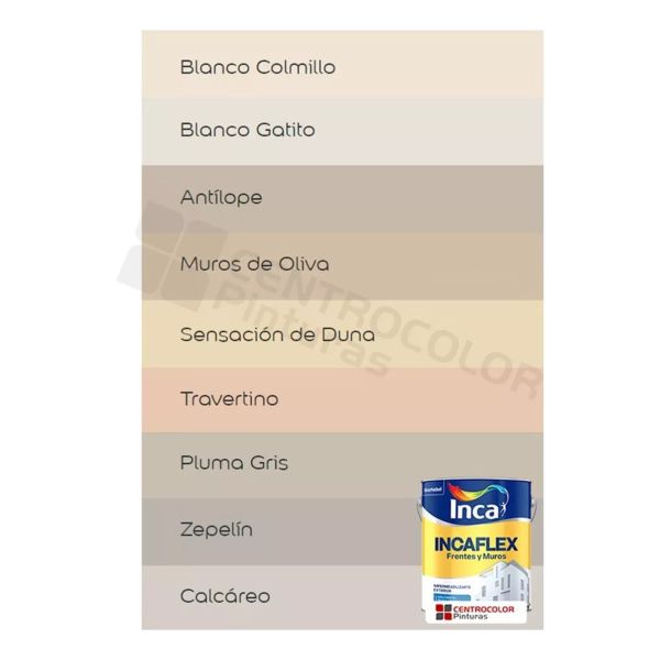 Impermeabilizante Inca Incaflex Frentes Y Muros Colores 20lt - Imagen 7