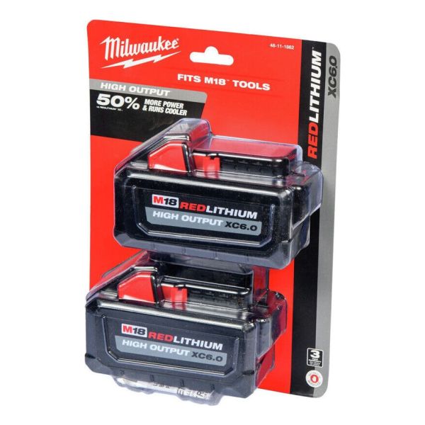 Bateria 18v 6 Ah M18 Twin Pack 48-11-1862 Milwaukee - Imagen 2