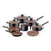 Batería De Cocina Negra 8 Piezas Loreto Tramontina