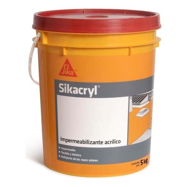 Pintura Impermeable Acrilico Sikacryl 5 Kg. Kirkor - Imagen 4