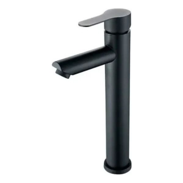 Griferia De Baño Monocomando Lavatorio Negro Mate 31 Cm