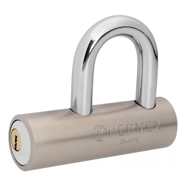 Candado Alta Seguridad Gancho Corto Anti-corte Hermex 109mm