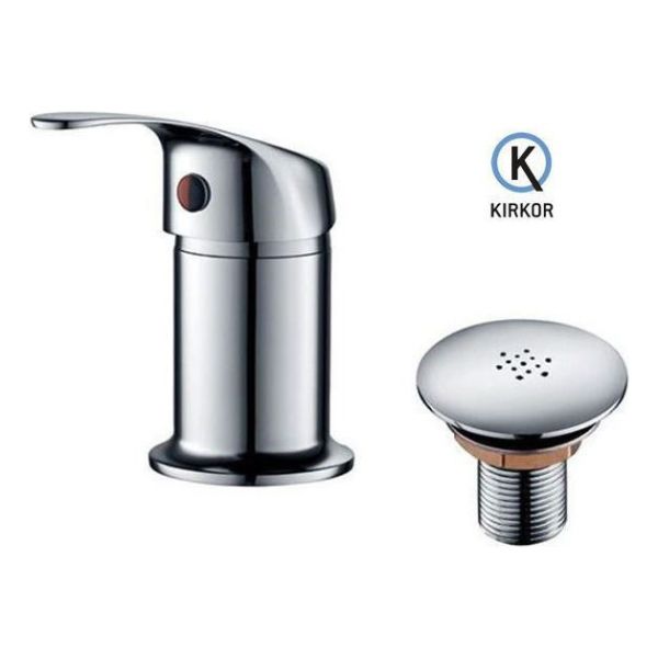 Monocomando Bidet Sin Transferencia Cromo Kirkor - Imagen 2