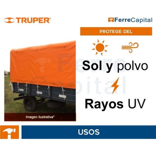 Lona 3 X 3 M, Naranja, Pretul 23756 Kirkor - Imagen 3