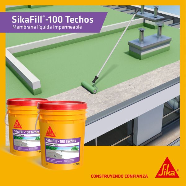 Membrana Líquida Sika Sikafill-100 Techos 20kg 20kg Kirkor - Imagen 2