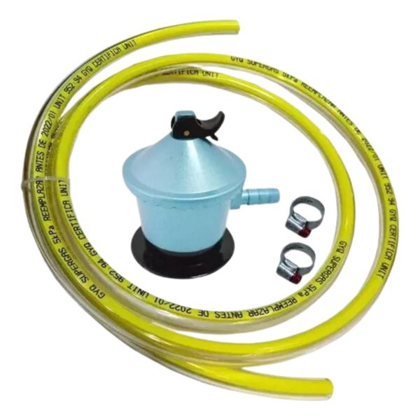 Valvula Para Garrafa 13 Kgs Gold + 2m Manguera + Abrazaderas