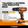 Taladro Percutor Atornillador Inalámbrico De 10mm Lüsqtoff - Imagen 5