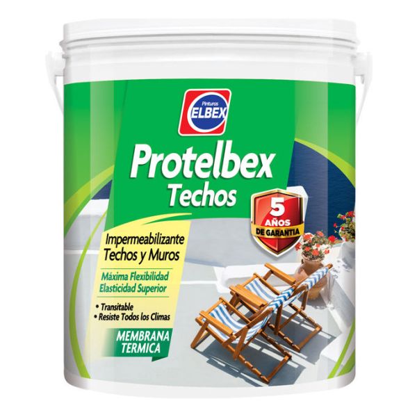 Impermeabilizante Techos Y Muros Protelbex 20kg Blanco