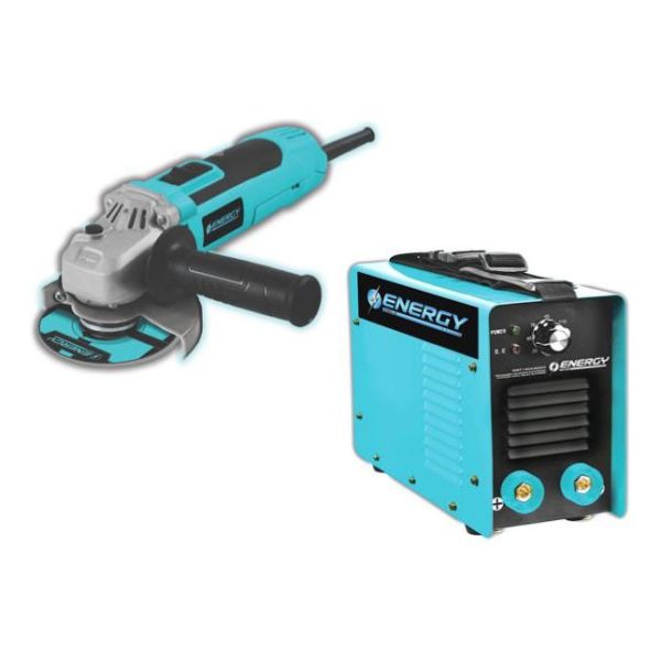 Kit Soldadora Inverter 140amp. + Amoladora 4 1/2 650w Energy