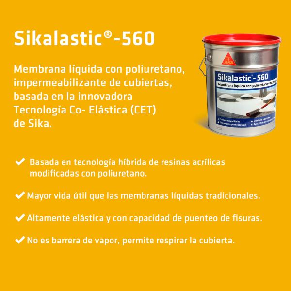 Membrana Liquida Sikalastic 560 Con Poliuretano 4 Kg Kirkor - Imagen 2