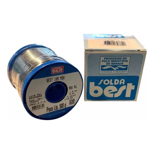 Estaño Tipo Fideo Best 2mm, 500 Gr 60% Sn 40% Pb | Resina