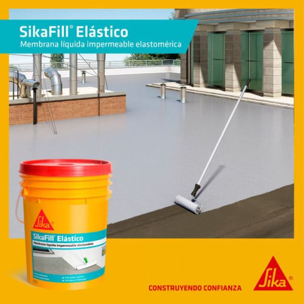 Sikafill Elástico Membrana Liquida Sika 20kg + 4kg Kirkor - Imagen 3