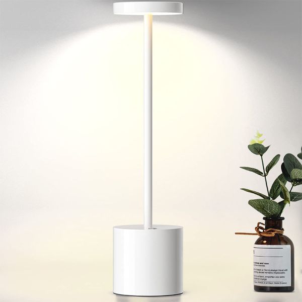 Portátil De Mesa Led Inalámbrica Usb Blanco - Imagen 2