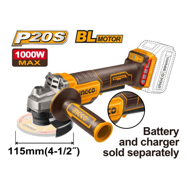 Amoladora A Bateria 20v P20s 4 1/2 Sin Bat Cagli211156 - Imagen 2