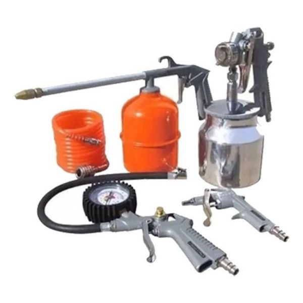 Combo Compresor 50 Litros Motor 2 Hp Bta + Kit 5 Piezas - Imagen 2