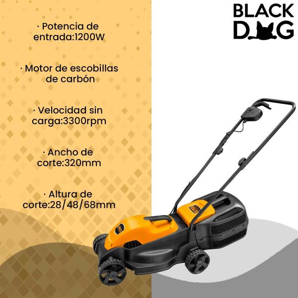 Corta Cesped 1200w 32cm Ingco Lm321 - Imagen 3