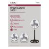 Ventiladores Xion 3 En 1 Pie/turbo/pared X2 Unidades Kirkor - Imagen 2