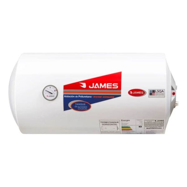 Calefón Termotanque James 60 L Acero Cilíndrico, Horizontal