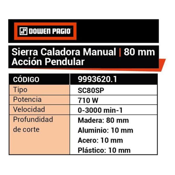 Carpinteria Sierra Caladora Madera Metal 710w - Imagen 6