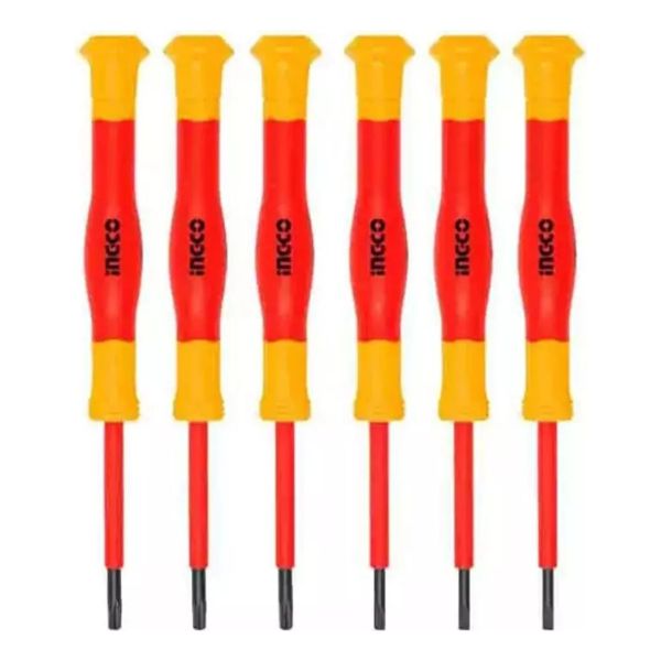 Set Aislado 6 Destornilladores Presicion Ingco Hkipsd0601