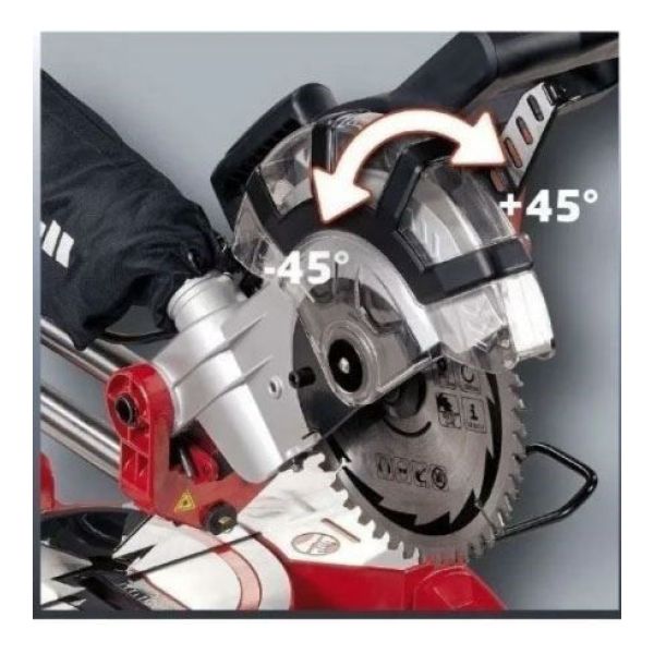 Sierra Ingletadora Deslizante Dual Einhell 1800w 8 1/4 PuLG - Imagen 2