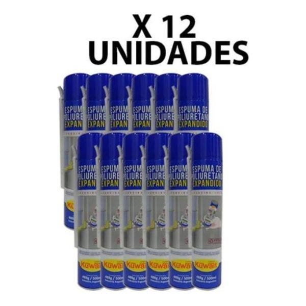 Espuma De Poliuretano Expansible 750 Ml 12 Unidades Promo