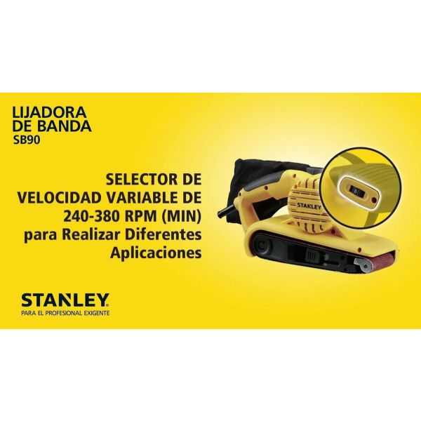 Lijadora De Banda Stanley 720w 75mm X 553mm Profesional!! - Imagen 3