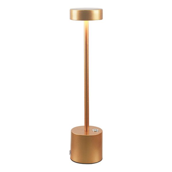 Portátil De Mesa Led Inalámbrica Usb Dorado