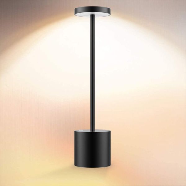 Portátil Mesa Led Inalámbrica Usb Negra - Imagen 2
