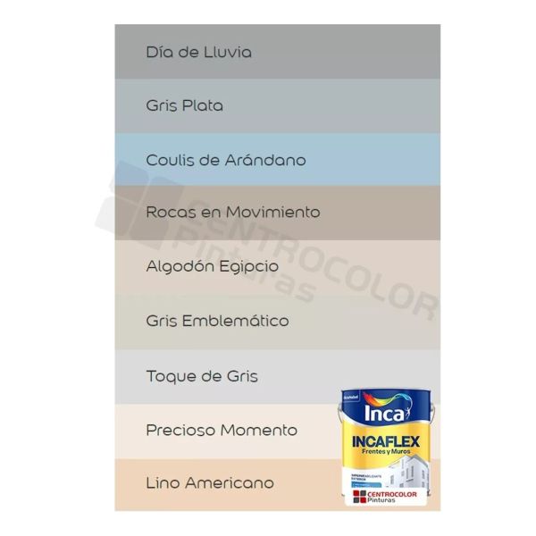 Impermeabilizante Inca Incaflex Frentes Y Muros Colores 20lt - Imagen 5