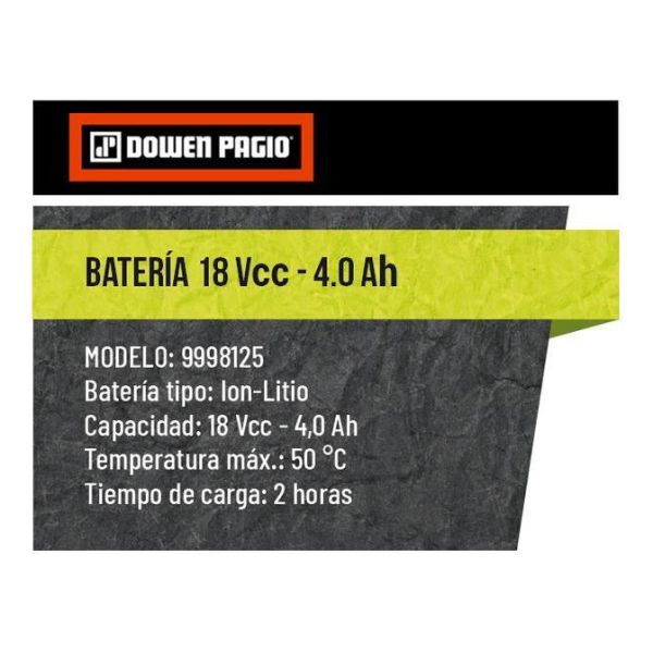 Batería Flex One 4 Amper Dowen Pagio Más Cargador - Imagen 4