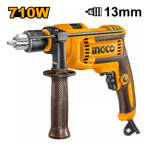 Taladro Percutor 710w 13mm Vel Variable Ingco Id7118 - Imagen 2