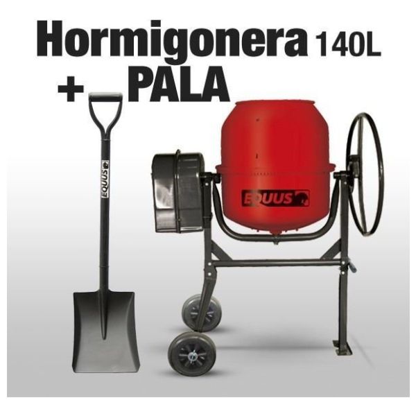 Hormigonera Equus Portatil 140lt Con Volante. Trompito - Imagen 2