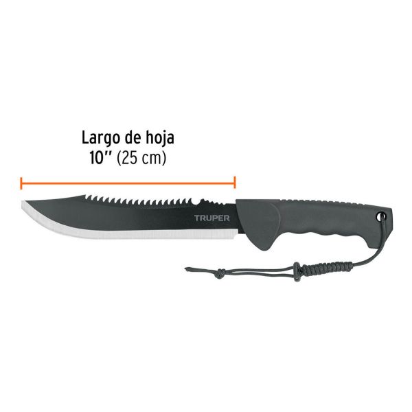 Machete Doble Filo 10 Cacha Inyectada, Truper Con Funda 1030 - Imagen 3