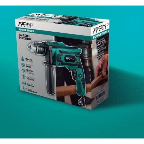 Taladro Percutor Xion 3000 Rpm 800 W Mango Mandril Hd80 Kirk - Imagen 2