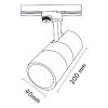 Spot P/riel Bonatti 30 Track Blanco 30w 3000k - Imagen 2