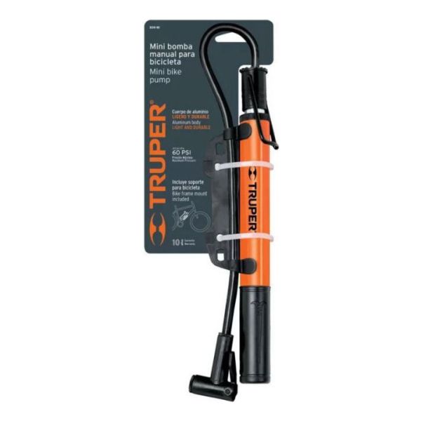 Inflador 28cm Adosable A Bicicleta Truper Excelente Calidad-