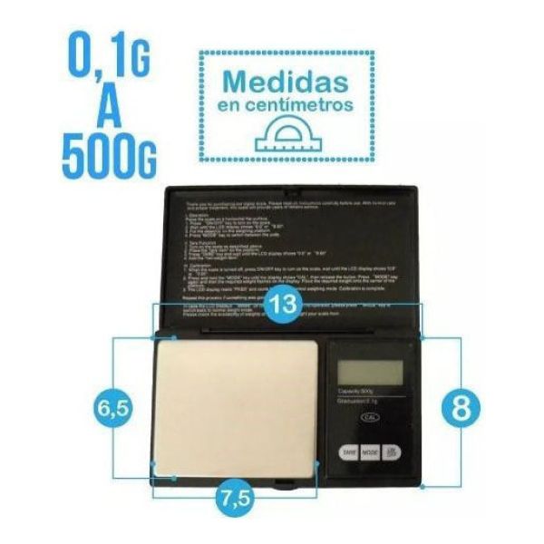 Balanza Digital Precision 500 G Division 0.1g - Imagen 2