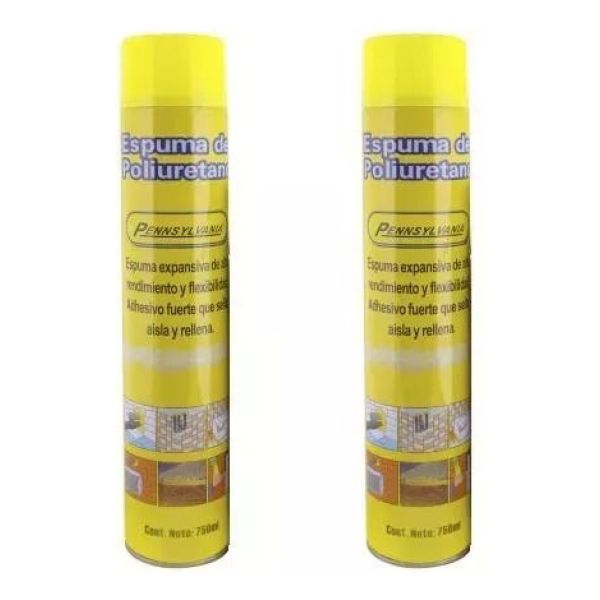 2 X 1 Espuma De Poliuretano Expansible Pennsylvania 750 Ml !